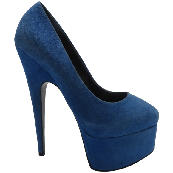 GIUSEPPE ZANOTTI suede platform pump heel size 6 - Picture 2 of 7